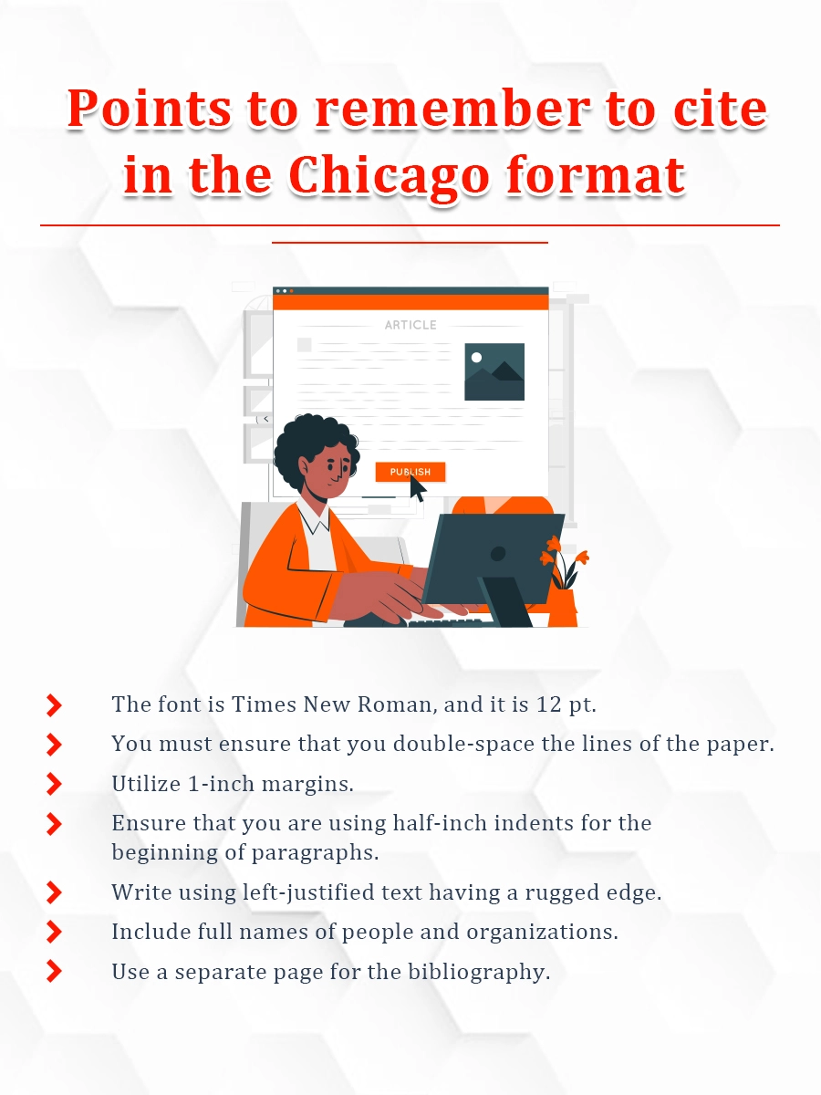 Points to remember to cite in the Chicago format