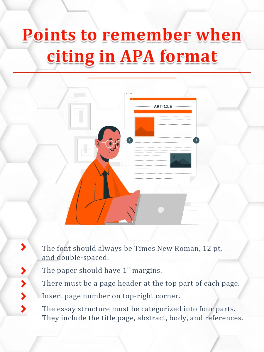 Points to remember when citing in APA format